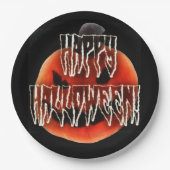 Pumpkin Scare-Wht Papieren Bordje (Voorkant)