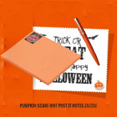 Pumpkin Scare-Wht Post-It Notes
