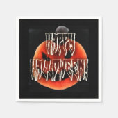 Pumpkin Scare-Wht Servet (Voorkant)
