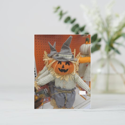 Pumpkin Scarecrow Briefkaart (Staand voorkant)