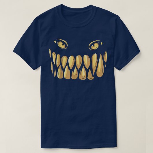 Pumpkin Scary Face Costume Scary Pomkin Halloween T-shirt (Design voorkant)