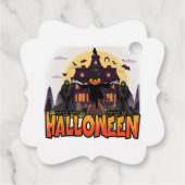 Pumpkin Scary House, Halloween Bedankjes Labels (Achterkant)