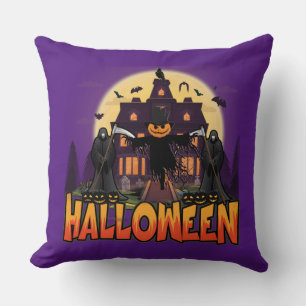 Pumpkin Scary House, Halloween Kussen