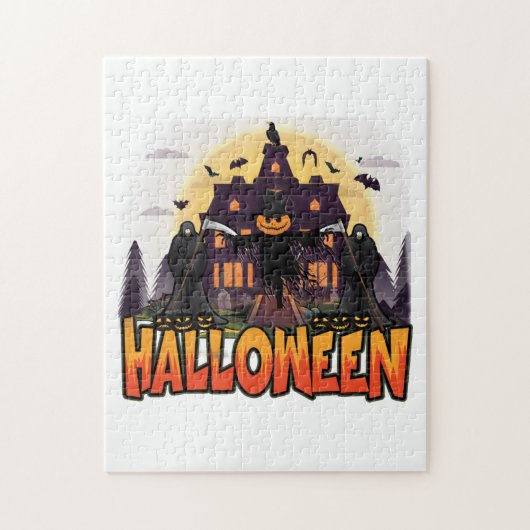 Pumpkin Scary House, Halloween Legpuzzel (Verticaal)