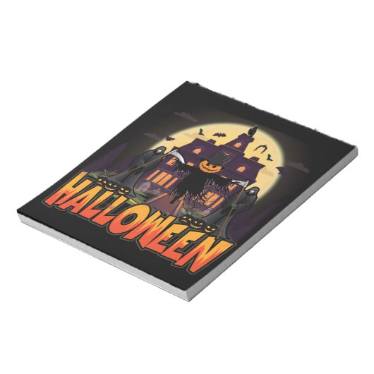 Pumpkin Scary House, Halloween Notitieblok (Linkerzijde)