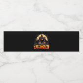 Pumpkin Scary House, Halloween Waterfles Etiket (Enkel label)