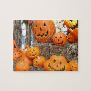 pumpkin scary spooky halloween jack o lantern legpuzzel