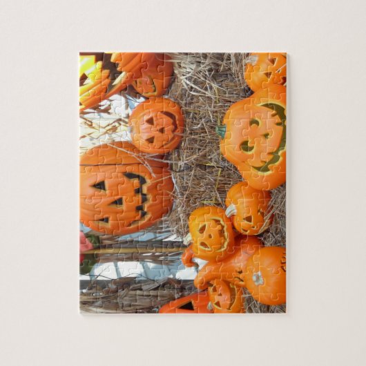 pumpkin scary spooky halloween jack o lantern legpuzzel (Verticaal)