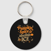 Pumpkin Sce Abolish Ice Anti-trump Resist Fall Hal Sleutelhanger (Voorkant)