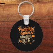 Pumpkin Sce Abolish Ice Anti-trump Resist Fall Hal Sleutelhanger (Voorkant)