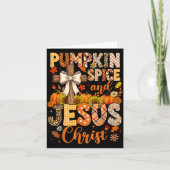Pumpkin Sce And Jesus Christ Funny Fall Christian  Kaart (Voorkant)