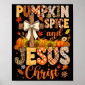 Pumpkin Sce And Jesus Christ Funny Fall Christian  Poster (Voorkant)