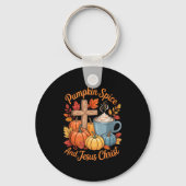 Pumpkin Sce And Jesus Christ Funny Fall Christian  Sleutelhanger (Voorkant)