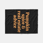 Pumpkin Sce And Real Estate Advice Fleece Deken (Voorkant (Horizontaal))