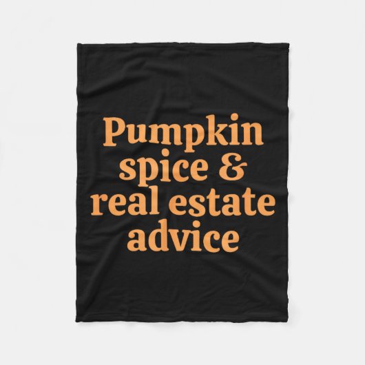 Pumpkin Sce And Real Estate Advice Fleece Deken (Voorkant)