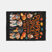 Pumpkin Sce Everything Nice Fall Dog Lovers Addict Fleece Deken (Voorkant (Horizontaal))