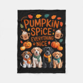 Pumpkin Sce Everything Nice Fall Dog Lovers Addict Fleece Deken (Voorkant)