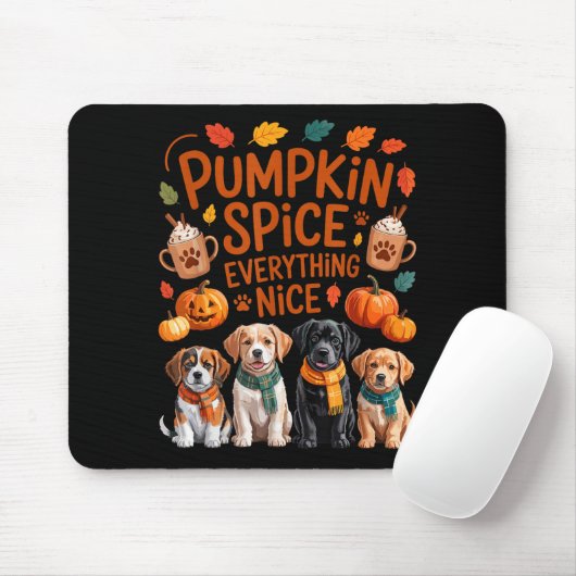 Pumpkin Sce Everything Nice Fall Dog Lovers Addict Muismat (Met muis)