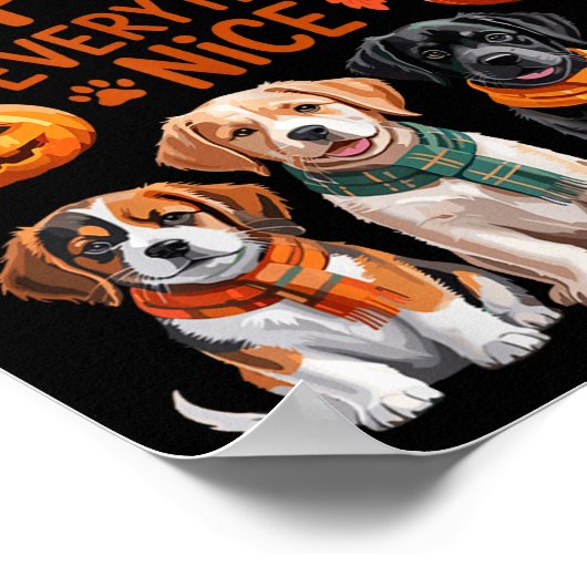 Pumpkin Sce Everything Nice Fall Dog Lovers Addict Poster (Hoek)
