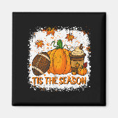 Pumpkin Sce Football Tis The Season Fall Thanksgiv Magneet (Voorkant)