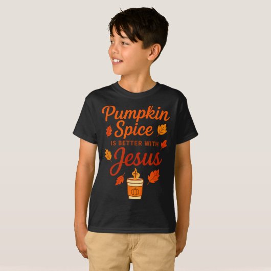 Pumpkin Sce Is Better With Jesus T-shirt (Voorkant volledig)
