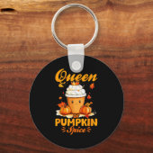 Pumpkin Sce Latte Fall Season Queen Of Pumpkin Sce Sleutelhanger (Voorkant)