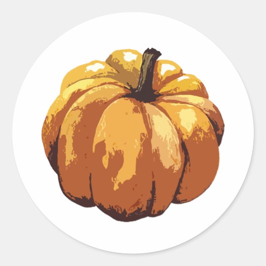 Pumpkin-schilderkunst Ronde Sticker (Voorkant)
