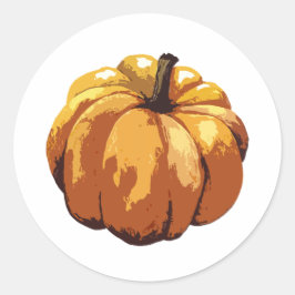 Pumpkin-schilderkunst Ronde Sticker