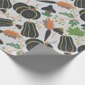 Pumpkin seamless pattern carrot black and white cadeaupapier (Hoek)