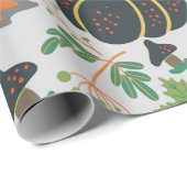 Pumpkin seamless pattern carrot black and white cadeaupapier (Rol Hoek)