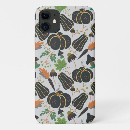 Pumpkin seamless pattern carrot black and white Case-Mate iPhone case (Achterkant)