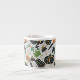 Pumpkin seamless pattern carrot black and white espresso kop