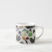 Pumpkin seamless pattern carrot black and white espresso kop (Rechts)