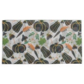 Pumpkin seamless pattern carrot black and white kussensloop (Voorkant-Rechts)