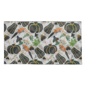 Pumpkin seamless pattern carrot black and white kussensloop (Achterkant-Links)