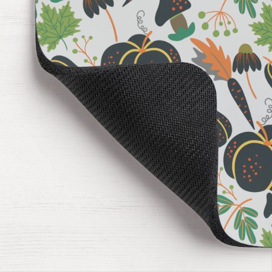 Pumpkin seamless pattern carrot black and white muismat (Hoek)