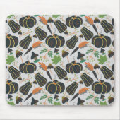 Pumpkin seamless pattern carrot black and white muismat (Voorkant)