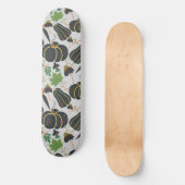 Pumpkin seamless pattern carrot black and white persoonlijk skateboard (Voorkant)