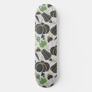 Pumpkin seamless pattern carrot black and white persoonlijk skateboard