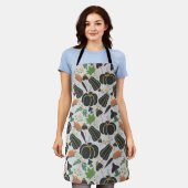 Pumpkin seamless pattern carrot black and white schort (Gedragen)