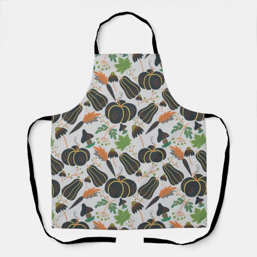 Pumpkin seamless pattern carrot black and white schort (Voorkant)