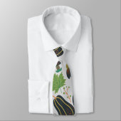 Pumpkin seamless pattern carrot black and white stropdas (Gebonden)