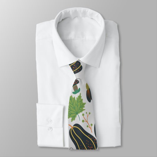 Pumpkin seamless pattern carrot black and white stropdas (Gebonden)