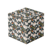 Pumpkin seamless pattern floral black and white kubus (Achter hoekig)