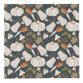 Pumpkin seamless pattern floral black and white kubus (Voorkant)
