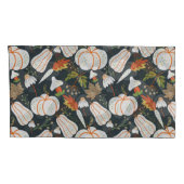 Pumpkin seamless pattern floral black and white kussensloop (Achterkant-Rechts)