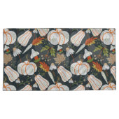 Pumpkin seamless pattern floral black and white kussensloop (Voorkant-Rechts)