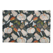 Pumpkin seamless pattern floral black and white kussensloop (Achterkant-Links)