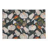 Pumpkin seamless pattern floral black and white kussensloop (Achterkant-Rechts)