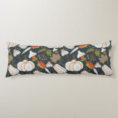 Pumpkin seamless pattern floral black and white lichaamskussen (Voorkant)
